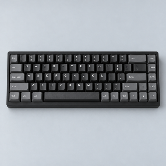 65% Compact Wired Mechanical Keyboard with Hot-Swappable Linear Switches and Dedicated Arrow Keys — Charcoal Black