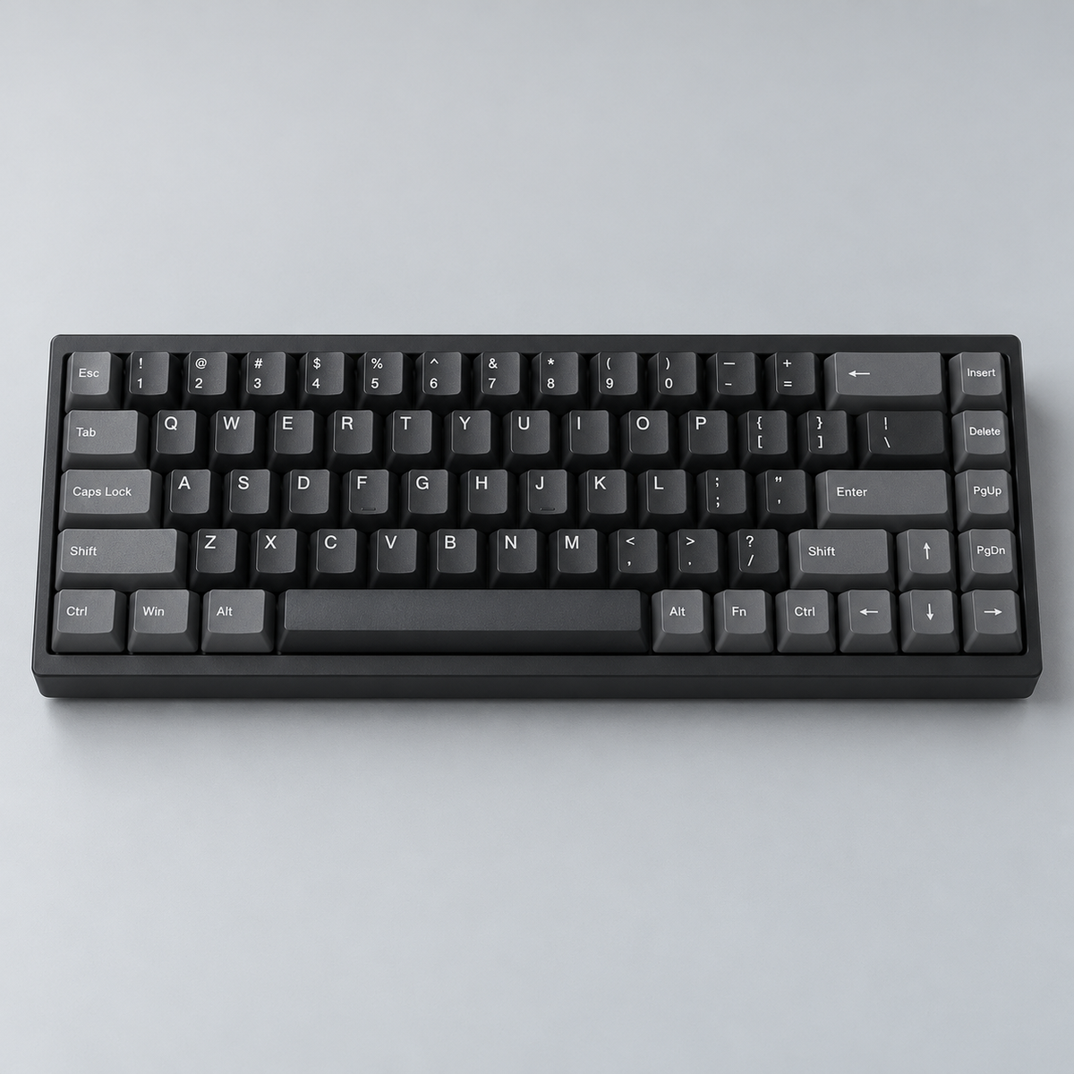 65% Compact Wired Mechanical Keyboard with Hot-Swappable Linear Switches and Dedicated Arrow Keys — Charcoal Black