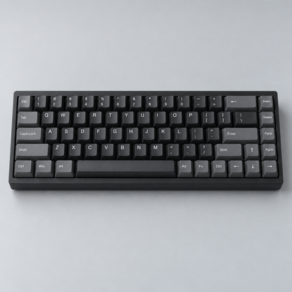 65% Compact Wired Mechanical Keyboard with Hot-Swappable Linear Switches and Dedicated Arrow Keys — Charcoal Black