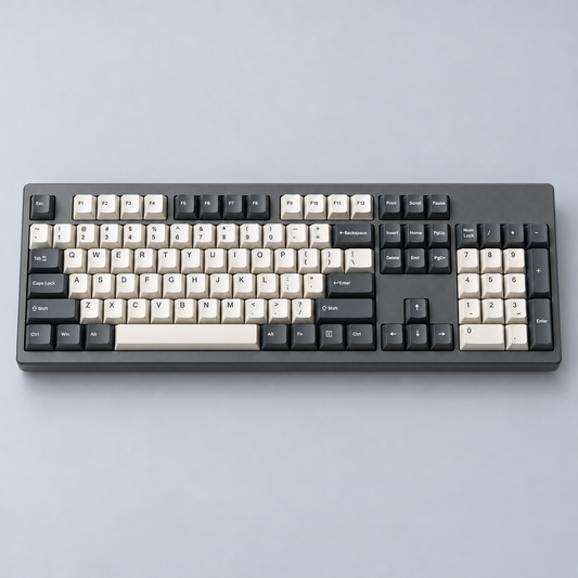 96% Compact Wireless Mechanical Keyboard with Integrated Number Pad, Tri-Mode Connectivity and Hot-Swappable Switches — Graphite & Ivory
