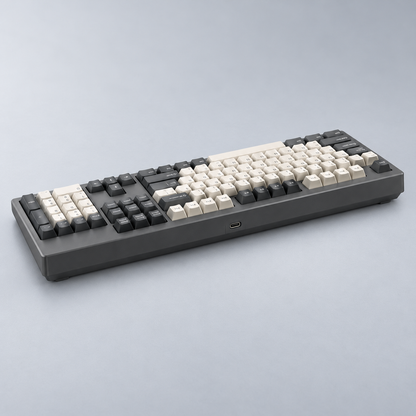 96% Compact Wireless Mechanical Keyboard with Integrated Number Pad, Tri-Mode Connectivity and Hot-Swappable Switches — Graphite & Ivory
