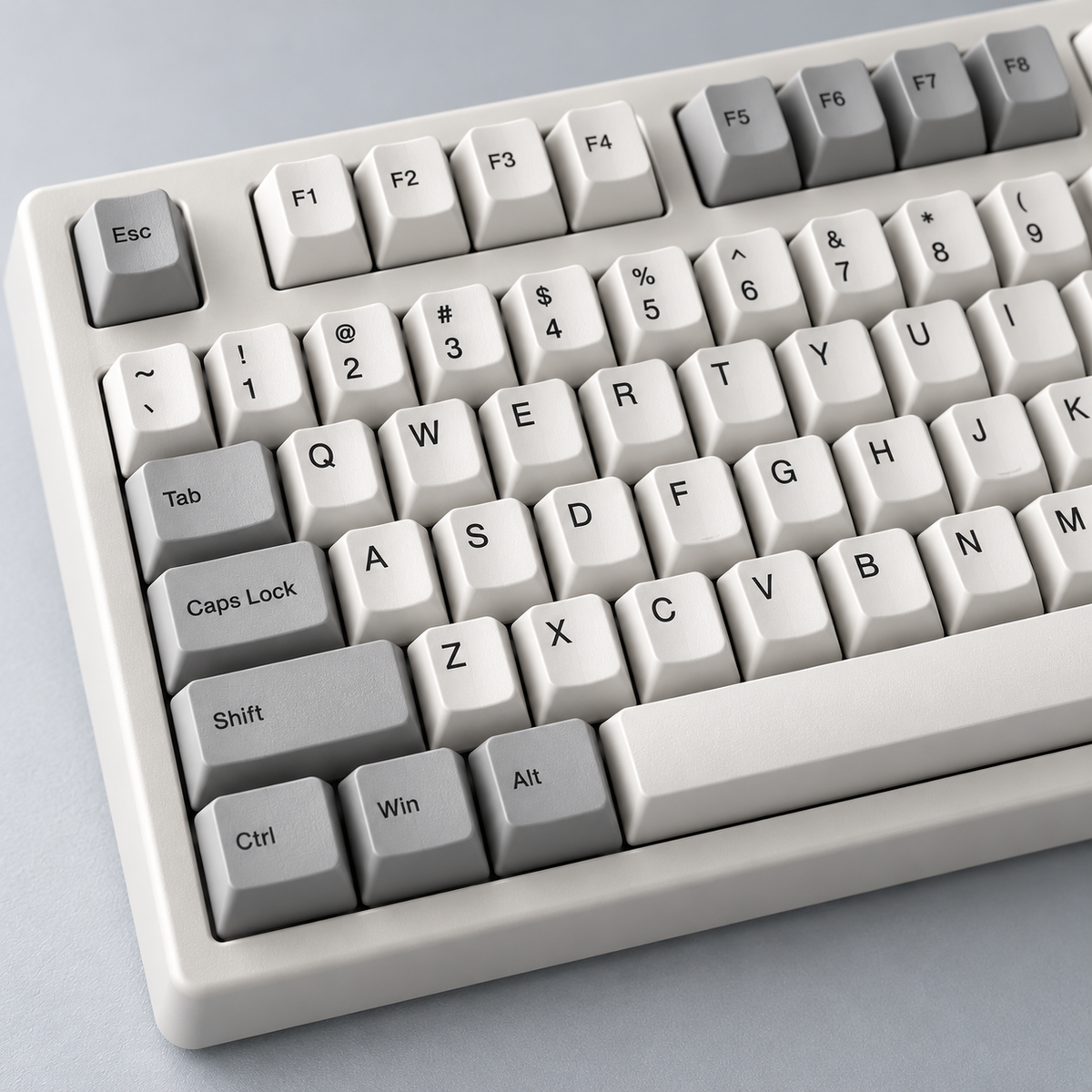 Full-Size Wired Mechanical Office Keyboard with Silent Switches, Dedicated Number Pad and Standard Navigation Layout — Warm White